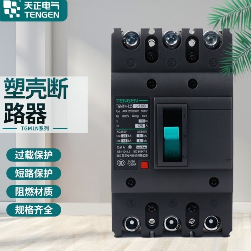 天正电气祥云系列塑壳断路器空气开关TGBM1N-63系列祥云3.063L/3