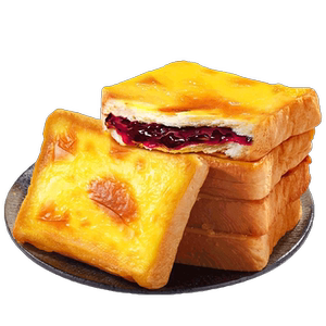 蓝莓岩烧乳酪面包吐司夹心面整箱早餐营养点心零食休闲小吃食品
