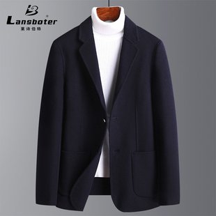 羊绒小西装 羊毛西服男士 妮子西服外套EC05 手工双面呢西装 秋冬新款