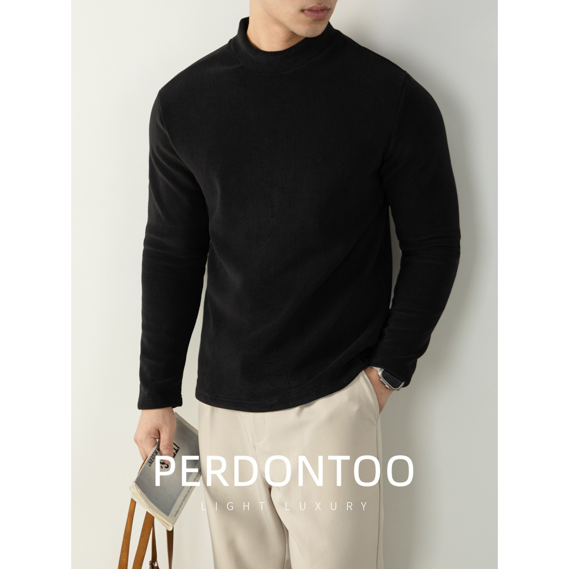 巨厚巨暖！450G重磅奥粒绒！双面绒亲肤长袖T恤男秋冬中领打ZZ86,男装,T恤,淘宝优惠券,粉丝福利购,淘宝优惠卷