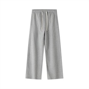 春秋新款 街头休闲裤 纯色直筒EC87 男女380G重磅美式 潮牌宽松动长裤