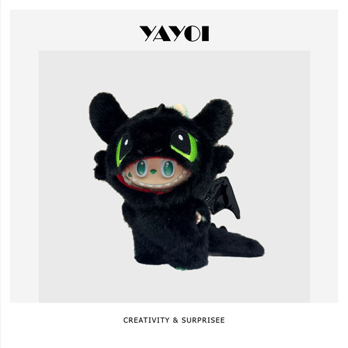 仅娃衣】labubu娃衣一二三代拉布布公仔挂件马卡龙黑色无牙仔衣服