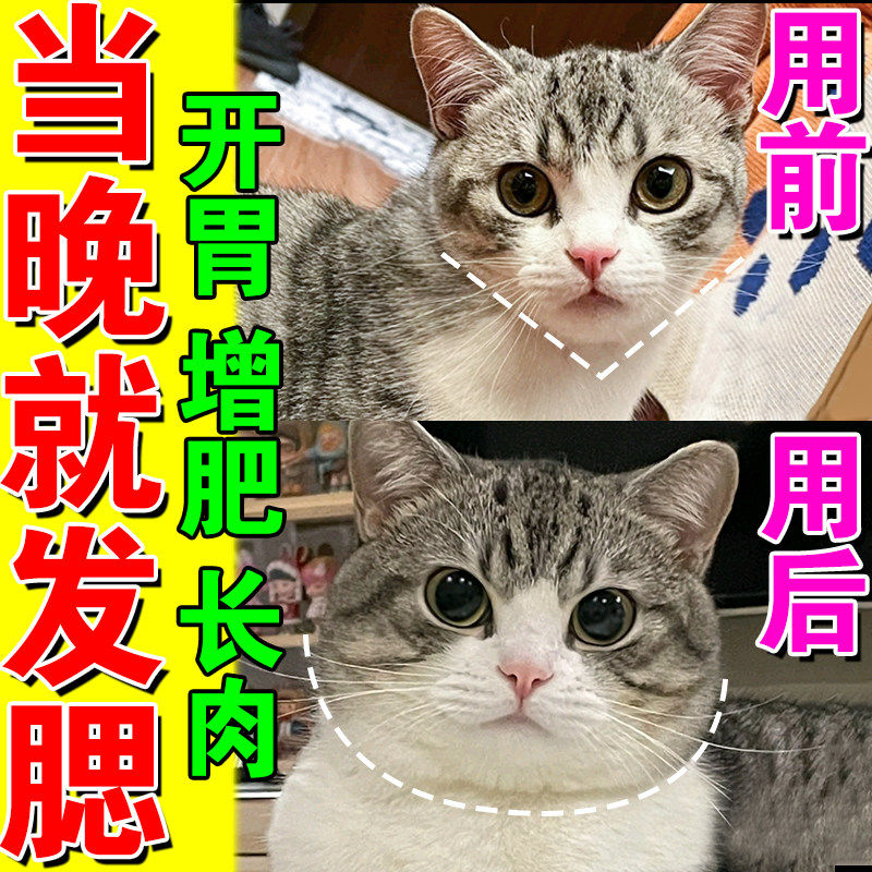 猫咪增肥发腮营养不掉毛神器猫狗快速长肉爆腮粉营养膏品猫零食M