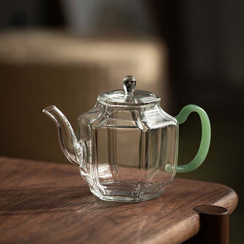 新款 日式玉把玻璃泡茶壶小y号透明功夫茶壶打孔过滤小茶壶一人用,餐饮具,茶壶,淘宝优惠券,粉丝福利购,淘宝优惠卷