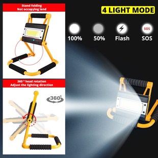 Work Light 4000lm 120W Rotary Charging Folding Outd.oor USB