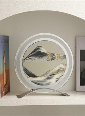 创意流沙c画沙漏玄关桌面摆件家居客厅酒柜电视柜装饰品乔迁送礼