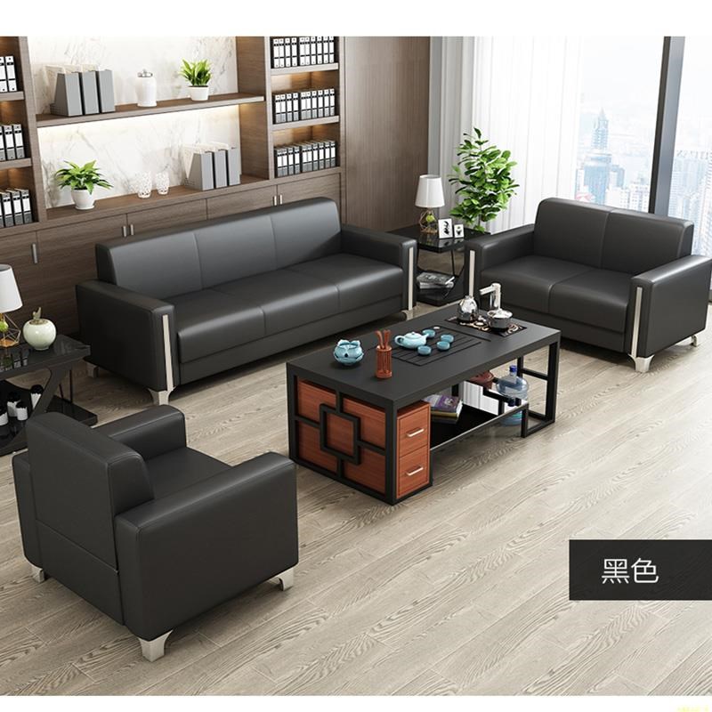 办公室接待会g议简约现代三人位4S店商务洽谈沙发茶几组合
