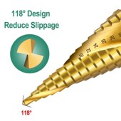 Titanium Set Coated Shape Pagoda 4Pcs 32mm Step