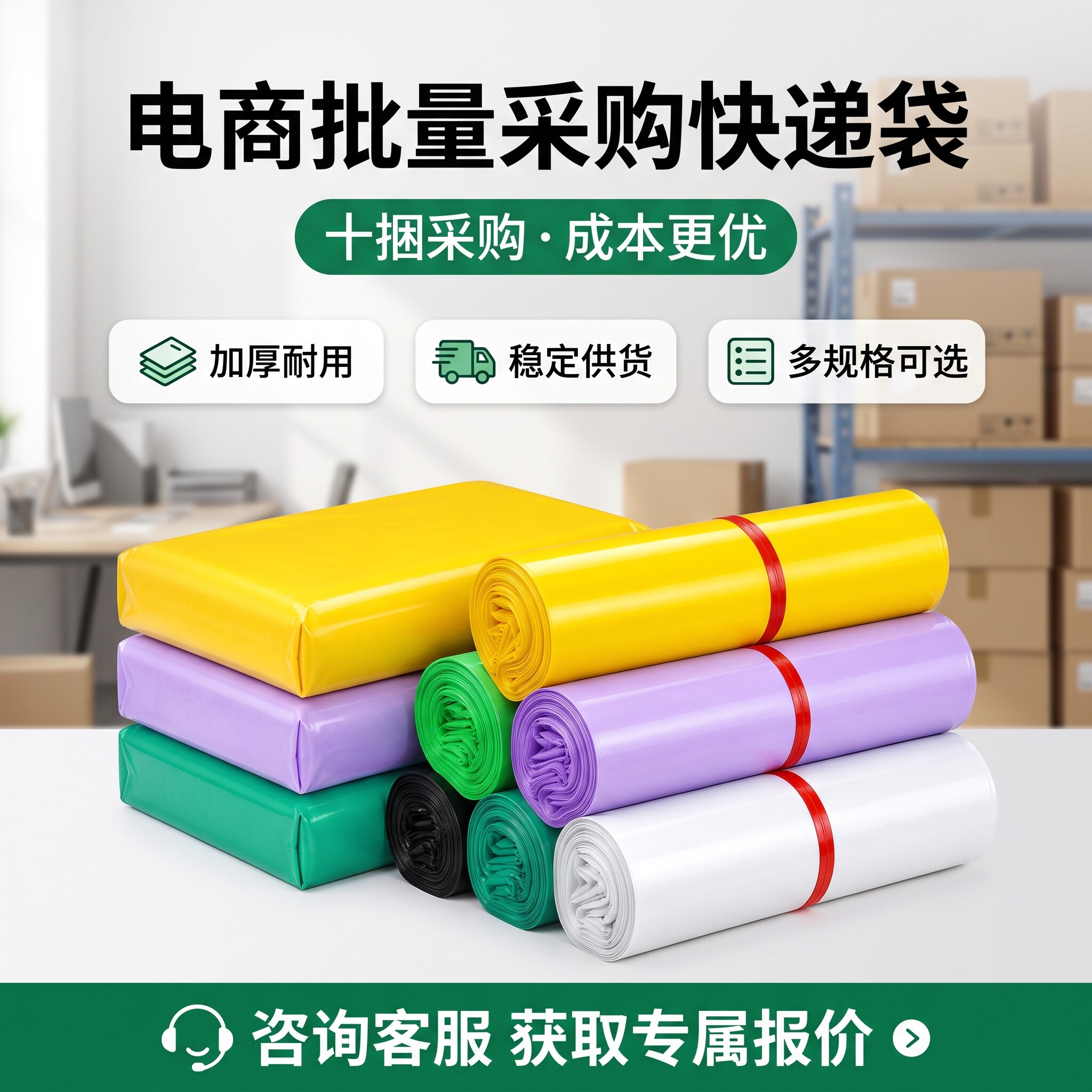 快递袋打包袋多色加厚防水袋批发