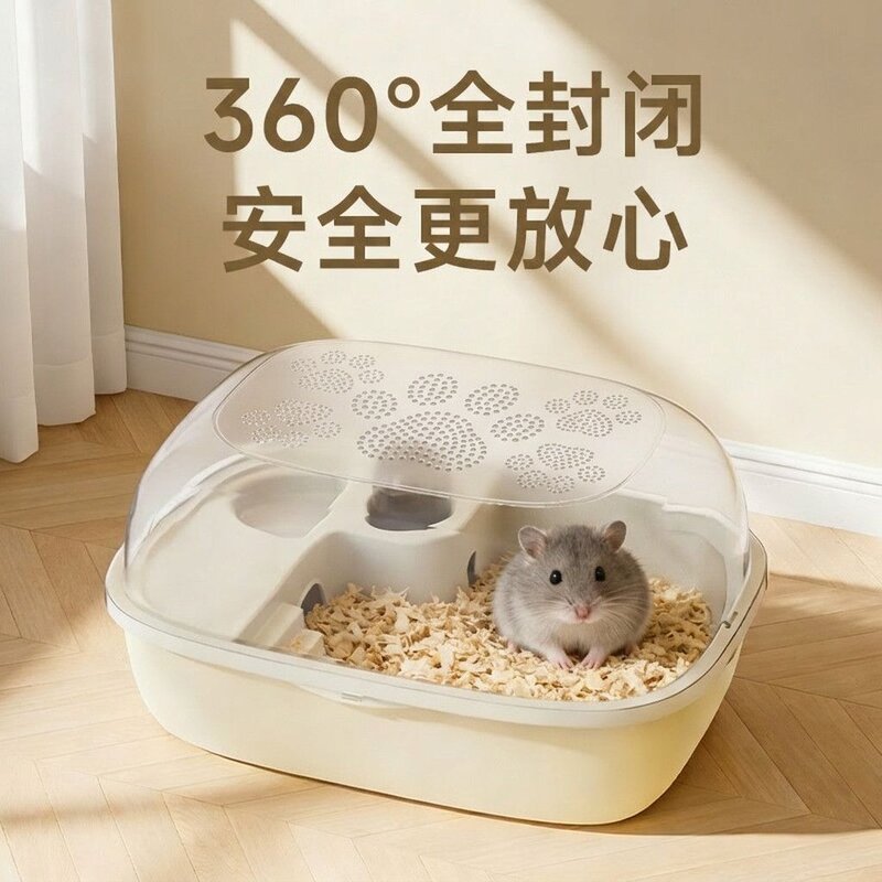 金丝熊超大空间亚克力仓鼠笼子豪华外带家用宠物饲养空笼用品