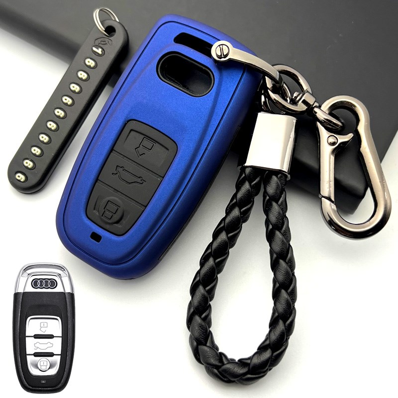 奥迪A6钥匙包套q5 s7 rs6塑料碳纤壳s5C A4L R8 A8L A5 a6l男女扣