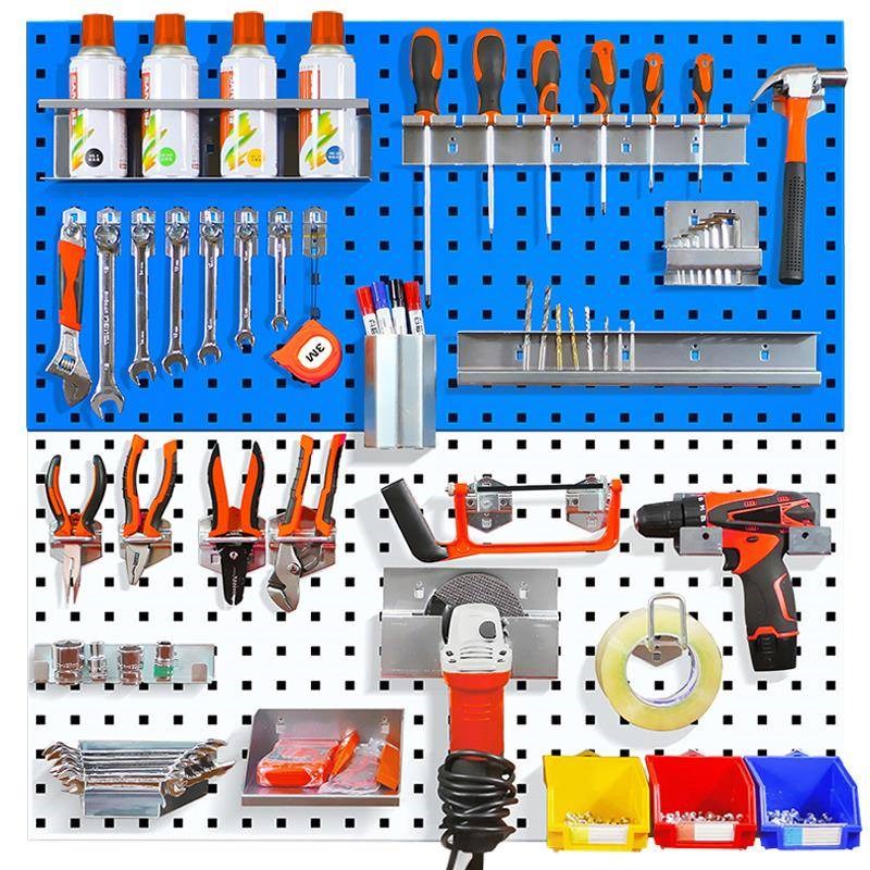 洞洞板烘焙方孔五金工具架子墙上金属挂钩L汽车美容万能工具挂板