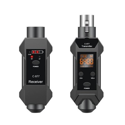 1Pair Plug-on Microphone Wireless System XLR TranUsmitter an