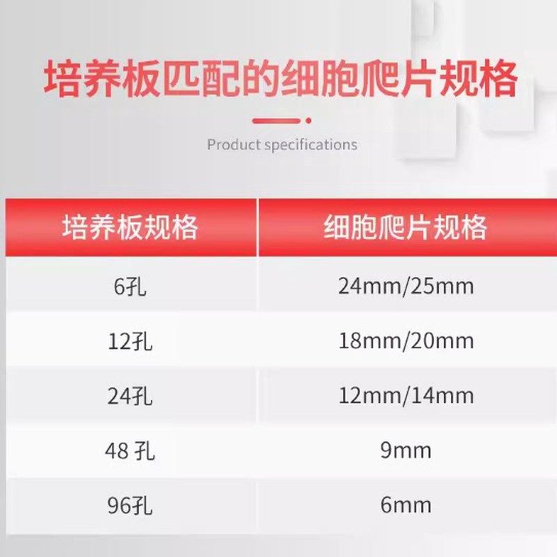 世泰爬片显微镜圆形盖r玻片圆片超白玻璃无菌无酶免洗TC处理