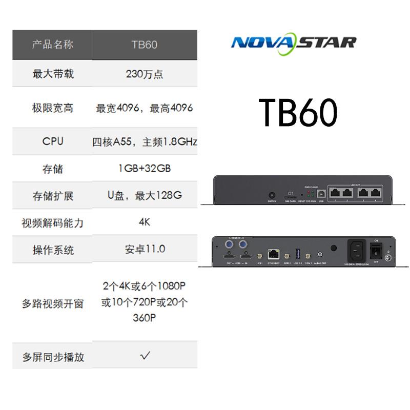 诺瓦TB1TB2TB0TB40TB50TB60多媒体播放器同异步播放盒LED显示屏|