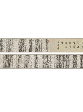 李鸿章 临圣e教序 复古书法字画真迹微喷仿古复制临摹字帖手卷装