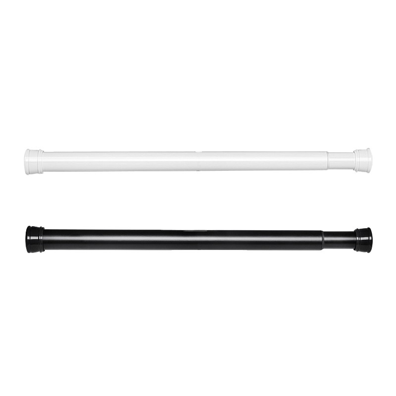 窗帘杆免打孔安装单杆支架简易门帘E杆卫生间可伸缩浴帘杆衣柜直