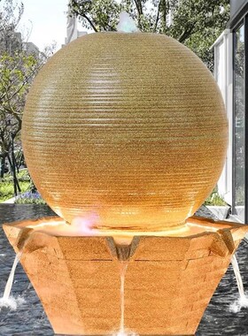 风水球流b水摆件循环水喷泉鱼池缸公司酒店大堂水景庭院造景水幕