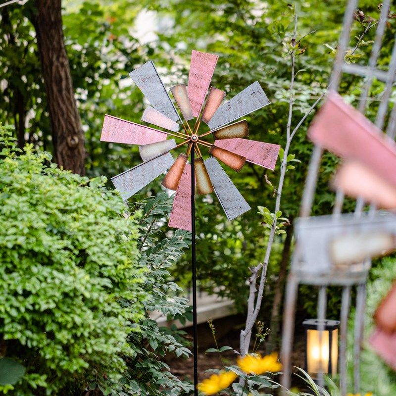 花园装饰摆件铁艺风车美式乡村院子改造园艺N民宿园林造景户外庭