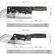 龙泉菜刀家用锻打切片o刀具厨房厨师专用超快锋利斩切两用刀砍骨