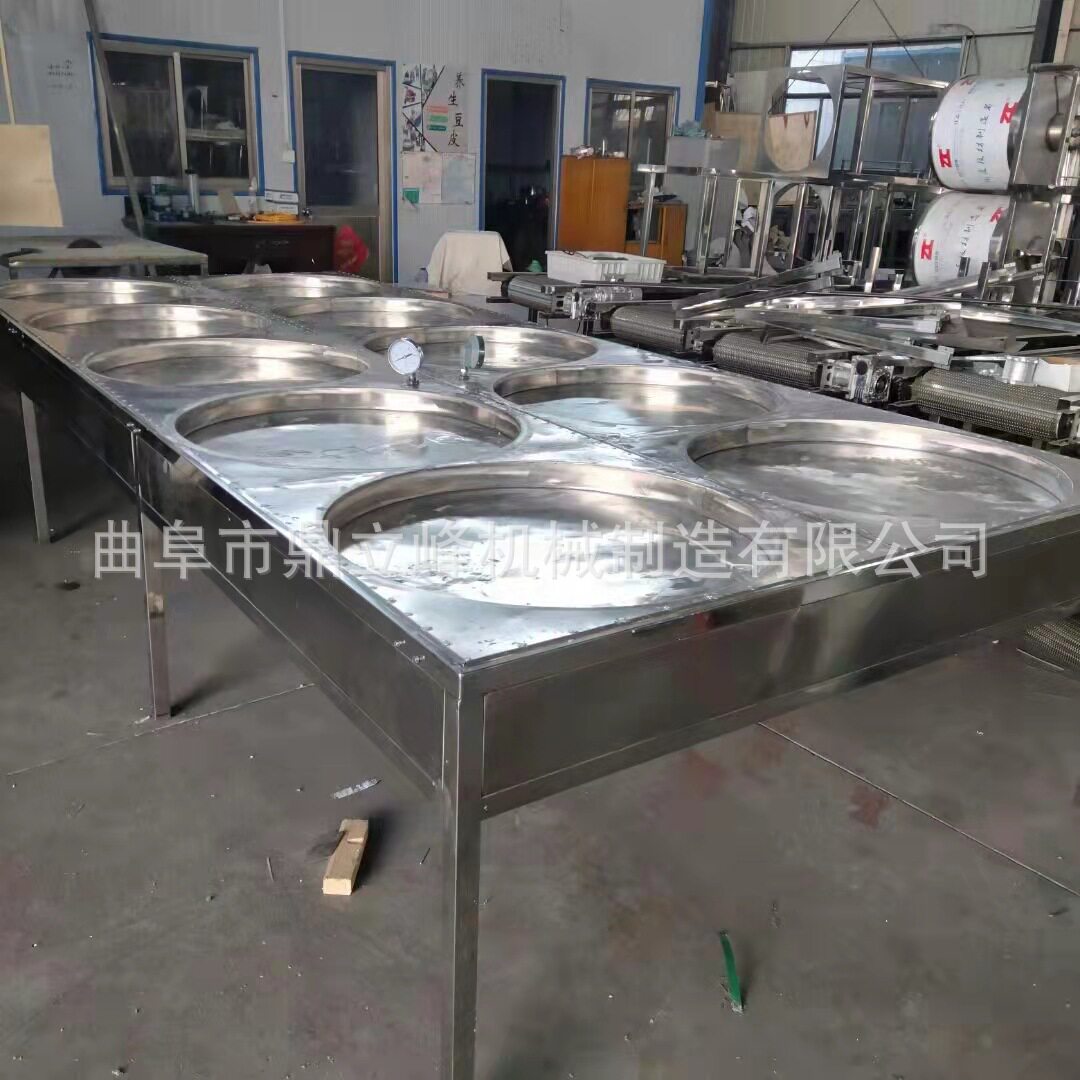 大型商用制作腐竹机器的设备不锈钢手工豆油皮机圆形腐竹锅厂家