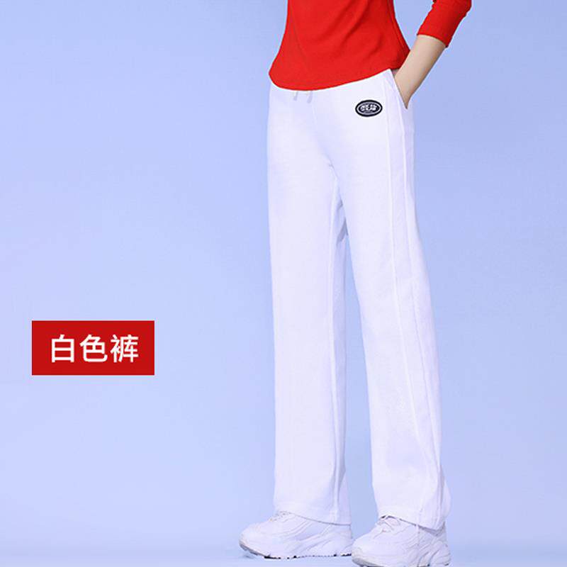 杨丽萍广场舞服装直筒运动舞蹈团体啦啦健身操跳舞练功长裤女