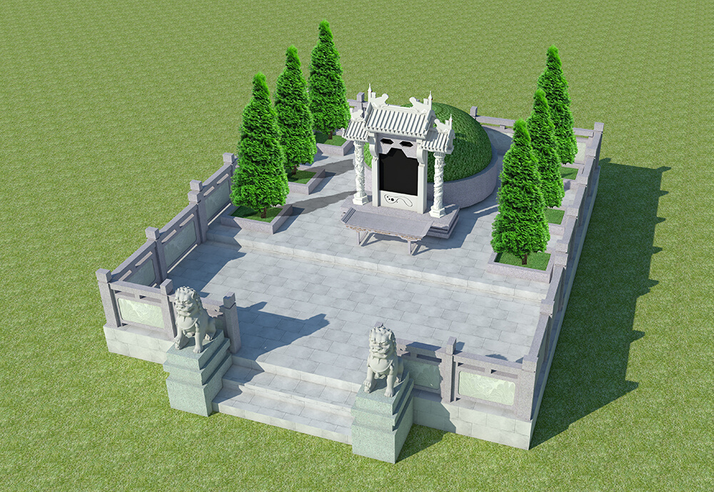 墓地设计案例效果图 土葬墓冢坟地坟墓风俗墓碑风水牌坊陵园公墓