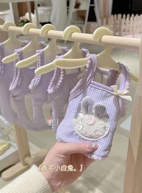 春夏薄款兔耳朵吊带装小狗狗猫咪衣服泰迪比熊吊带德文美短金渐层