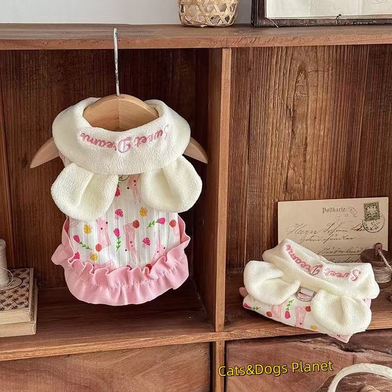 狗狗衣服秋冬新款宠物猫咪衣服可爱花边兔耳领背心可牵引小型犬,宠物/宠物食品及用品,狗宠物服装/雨衣,淘宝优惠券,粉丝福利购,淘宝优惠卷