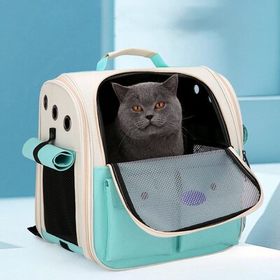 Adjustablfe Strap Pet Carrying Bag Foldable Cat Backpack for