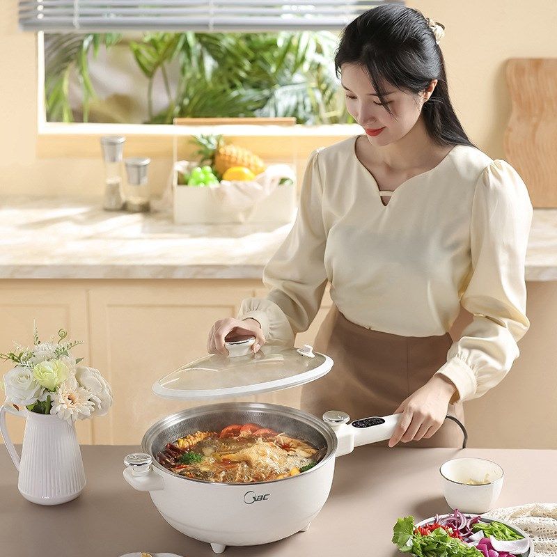 微压多功能电炒锅一体不粘锅家用C炒菜不锈钢无涂层多用宿舍电炒,厨房电器,电炒锅,淘宝优惠券,粉丝福利购,淘宝优惠卷