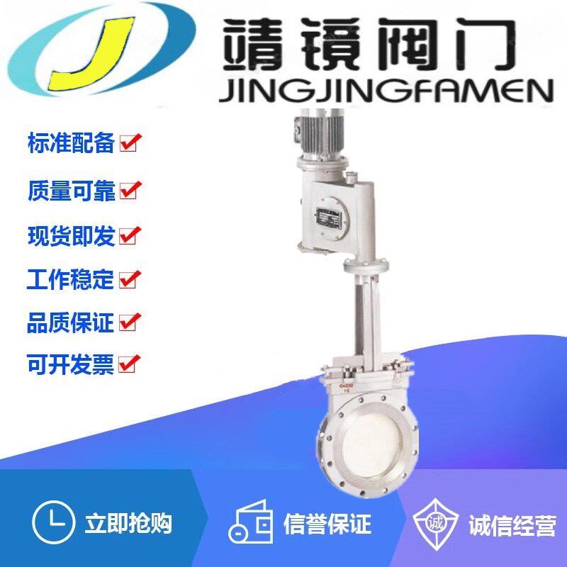 PZ273W-10P电液动304不锈钢刀型闸F阀DN50-1000耐腐蚀明杆排渣阀