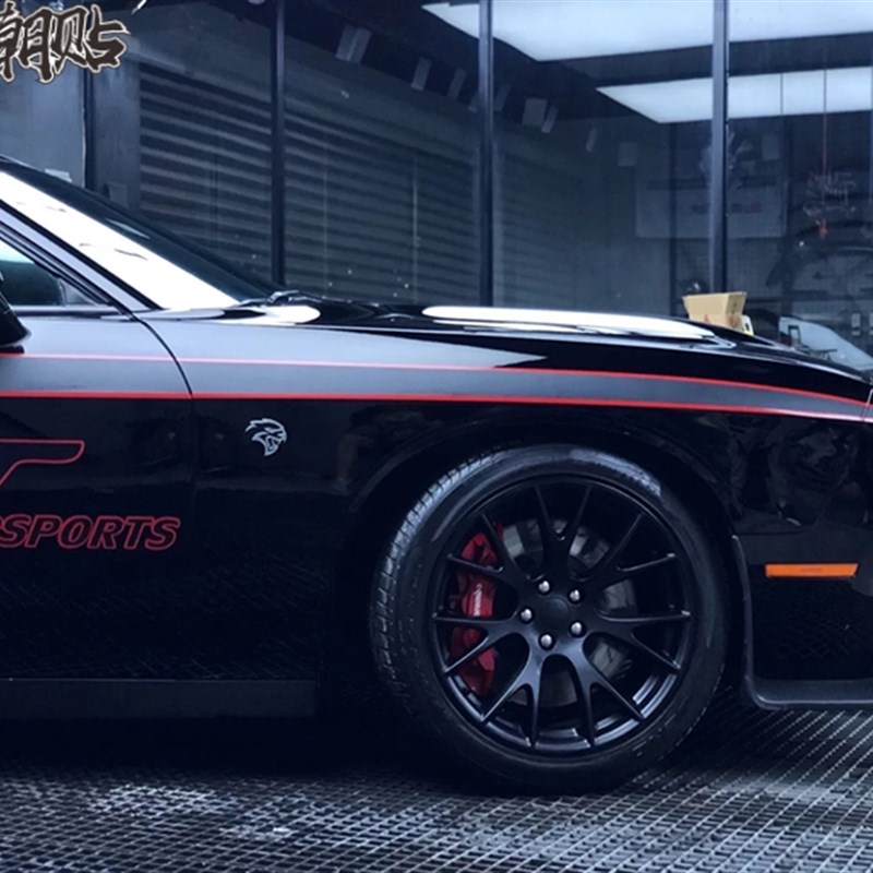 适用道奇挑战者DODGE SRT车贴拉花地狱猫N侧裙贴车身腰线贴纸改装