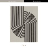 饰民宿酒店O会所现代玄关抽象挂 赤贫风客厅装 无框画 轨迹