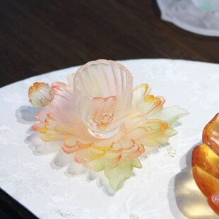 心缘堂琉璃十二花神杯主人杯小茶杯品茗杯L茶杯托杯垫隔热茶垫烛