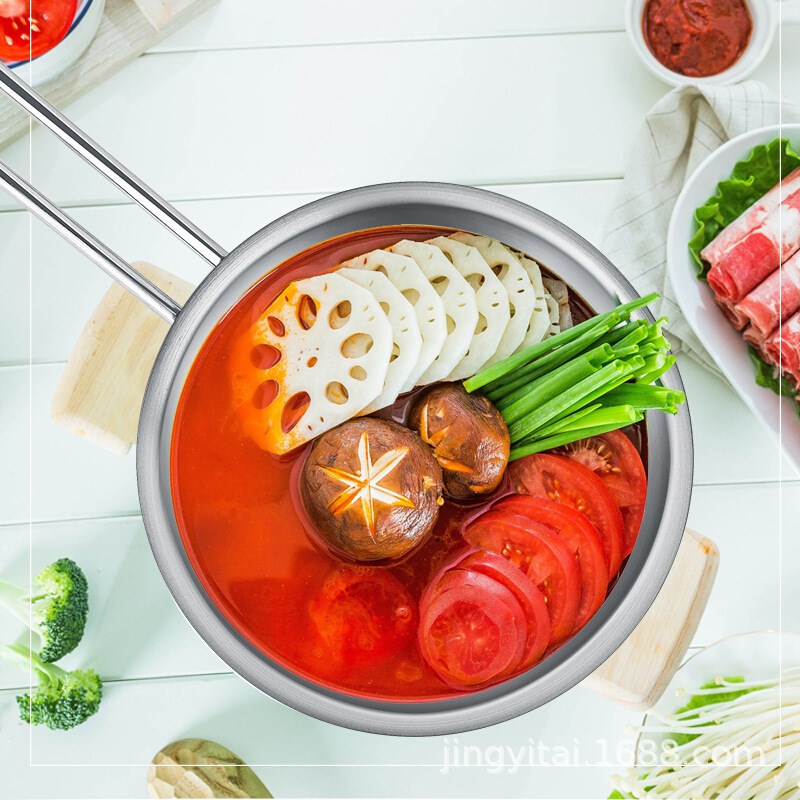 COMTAI康钛纯钛通用奶锅不锈无涂H层复底钛锅小奶锅雪平锅电磁炉