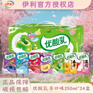 伊利优酸乳原味250ml 节日送礼S 24盒整箱儿童学生早餐正品