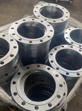 碳钢法兰片高焊压帯颈对焊法兰DN100盘平型卷锻制大制焊接碳钢法