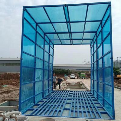 龙门式车机封闭隧道全洗洗车平台筑工地工建程冲洗平台带棚洗轮机