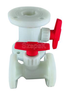 FRPPN法兰球阀(白色)Q11F-0S4,塑料球阀D40 50