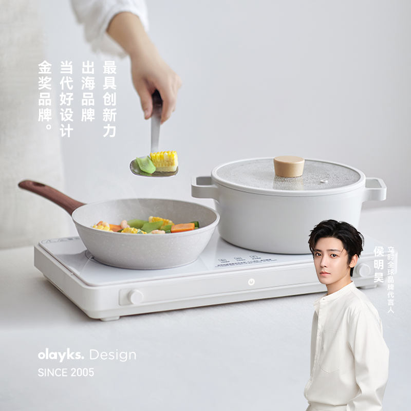 olayks立时IH双灶电磁炉家用大功率多功能火锅炒菜迷你2025新款