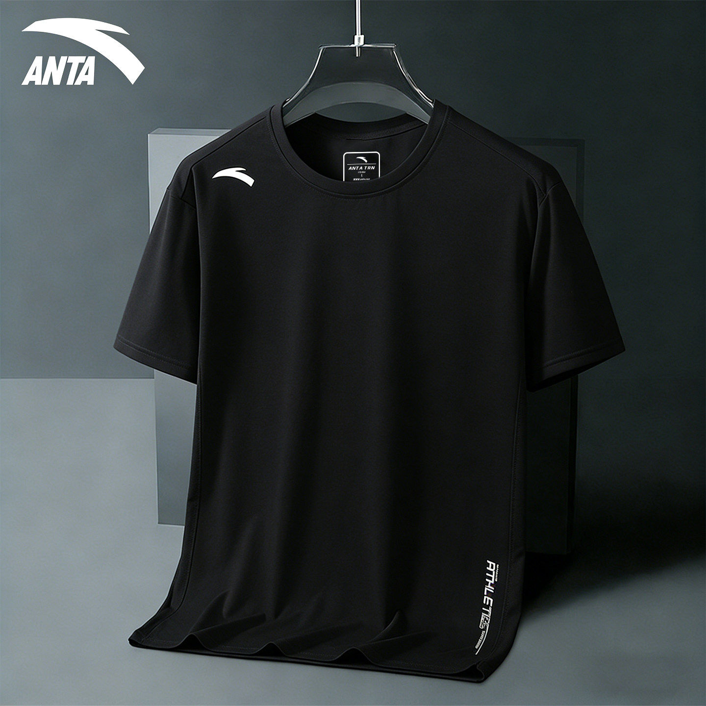 安踏黑色T恤男短袖2026冬季新款圆领速干运动服跑步健身训练上衣,运动服/休闲服装,运动T恤,淘宝优惠券,粉丝福利购,淘宝优惠卷