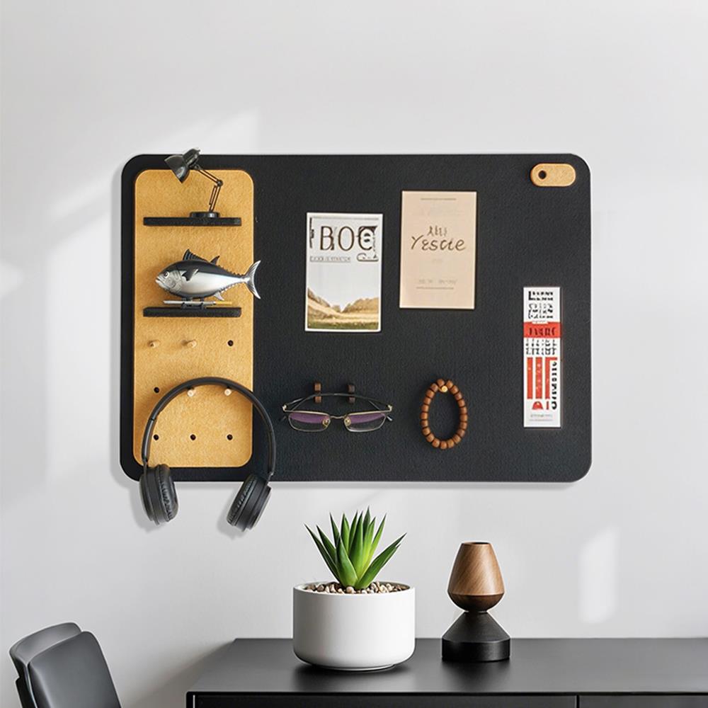 免打孔毛毡板展示板墙面装饰照片墙置物架收纳层架自粘宿色定制墙