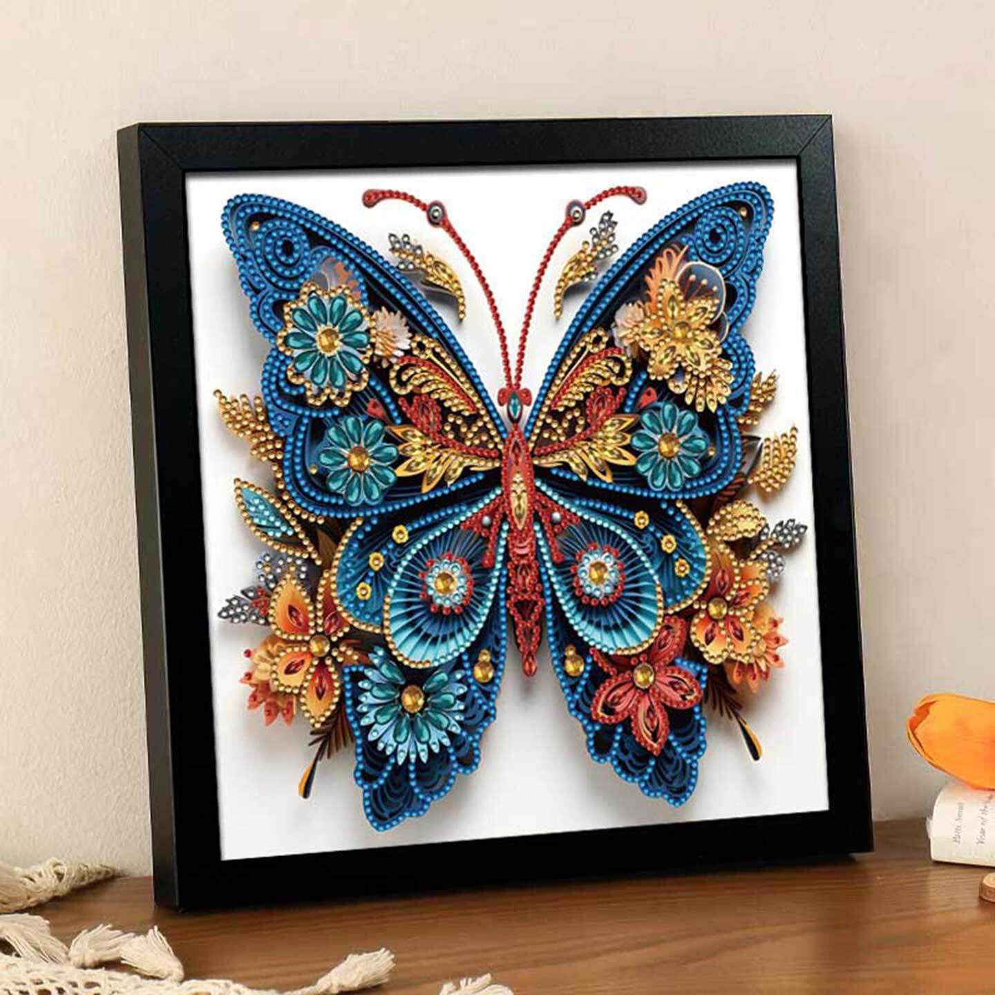 水晶钻石蝴蝶钻石绘画特别形状的钻石2025新的DIY材料包手工粘钻