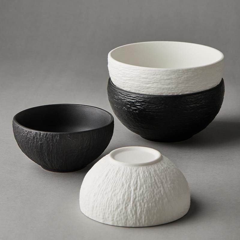 米立风物黑白碗家用2025新款陶瓷餐具高级感面 面碗汤碗饭碗吃饭