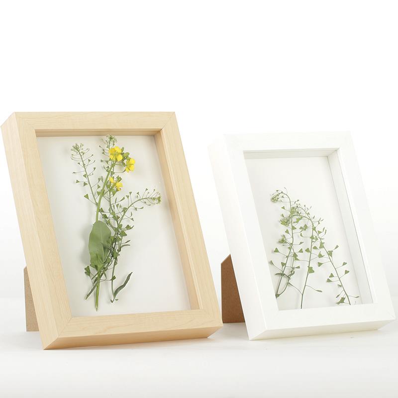 立体中空卷纸相框7寸宝宝手脚印干燥花蝴蝶标本框8开画框挂墙A4摆