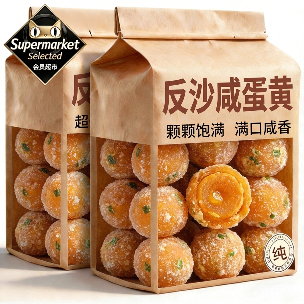 农科院!潮汕反沙咸蛋黄即食零食