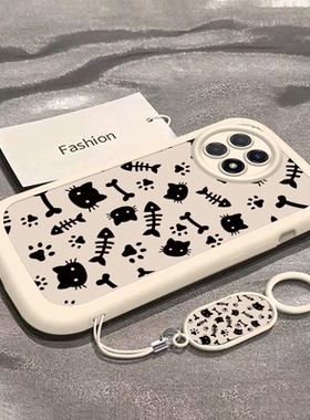 适用一加ACE手机壳oneplusACEpro硅胶ACE2/V/Pro全包1+ACE3/pro/3V防摔ACE5pro时尚可爱小众网红猫小鱼泡芙壳