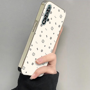 适用华为nova3/4/5手机壳nova3E3i电镀透明壳全包nova4E防摔nova5Pro外壳5iPro防滑5Z5T网红时尚爆款猫爪线条