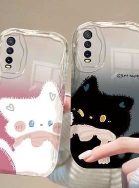VIVOY30手机壳Y30标准版新款Y30g奶油纹Y31S全包Y31s标准版可爱Y31sT1T2版时尚Y32网红Y32T高级创意甜心猫咪